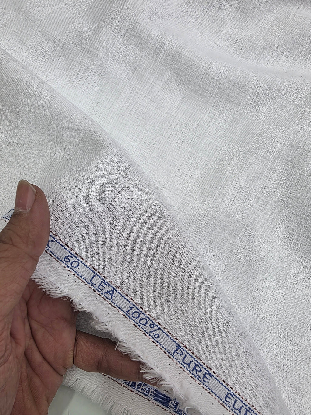 LYOCELL LINEN SUPER WHITE DOBBY DESIGN