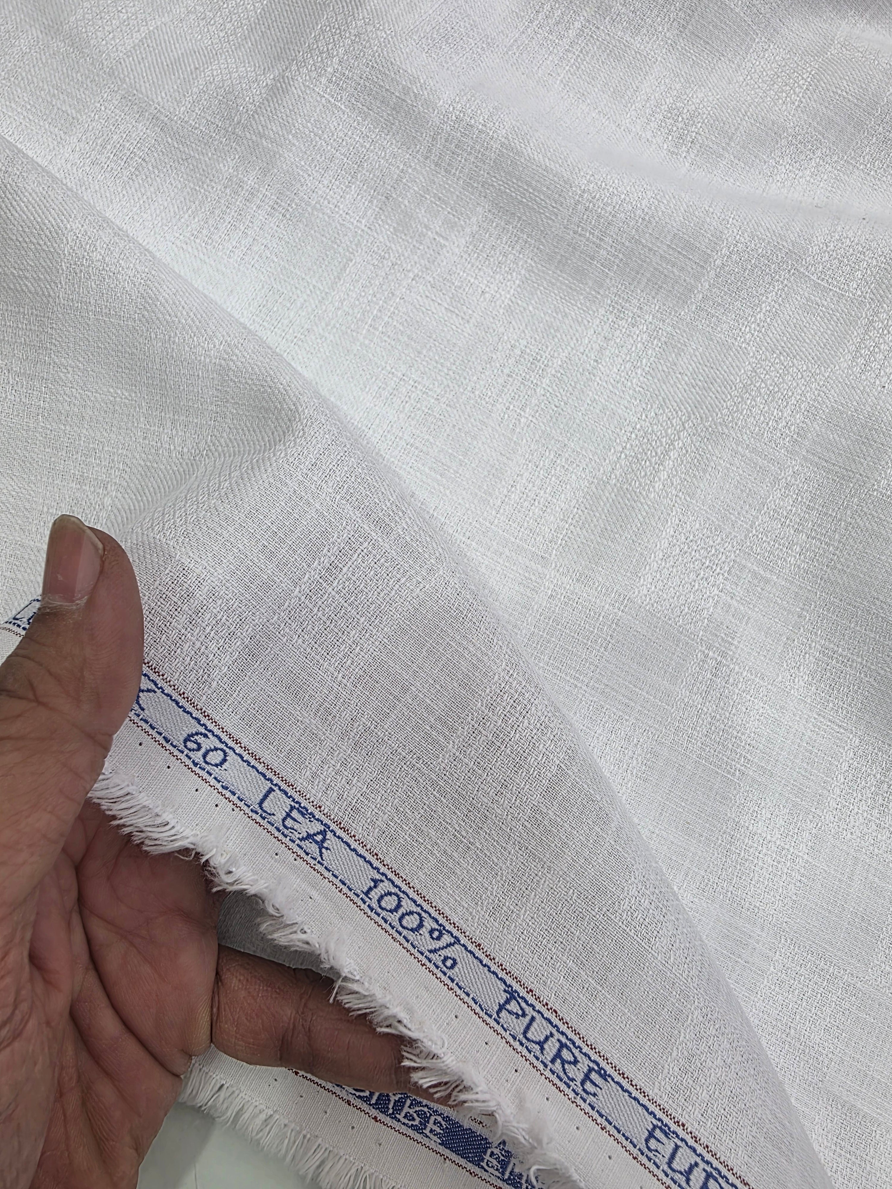 LYOCELL LINEN SUPER WHITE DOBBY DESIGN