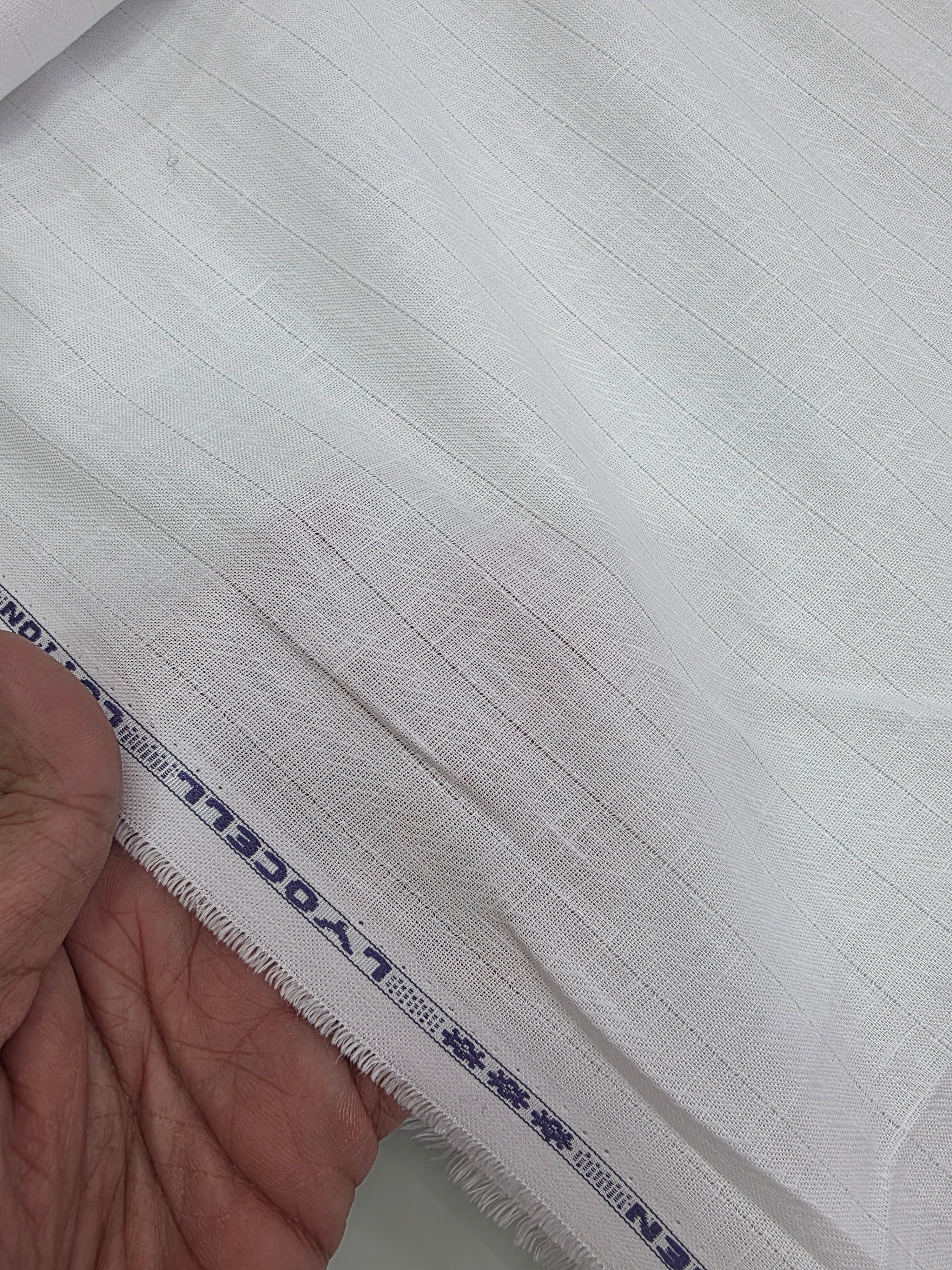 LYOCELL LINEN SUPER WHITE DOBBY DESIGN