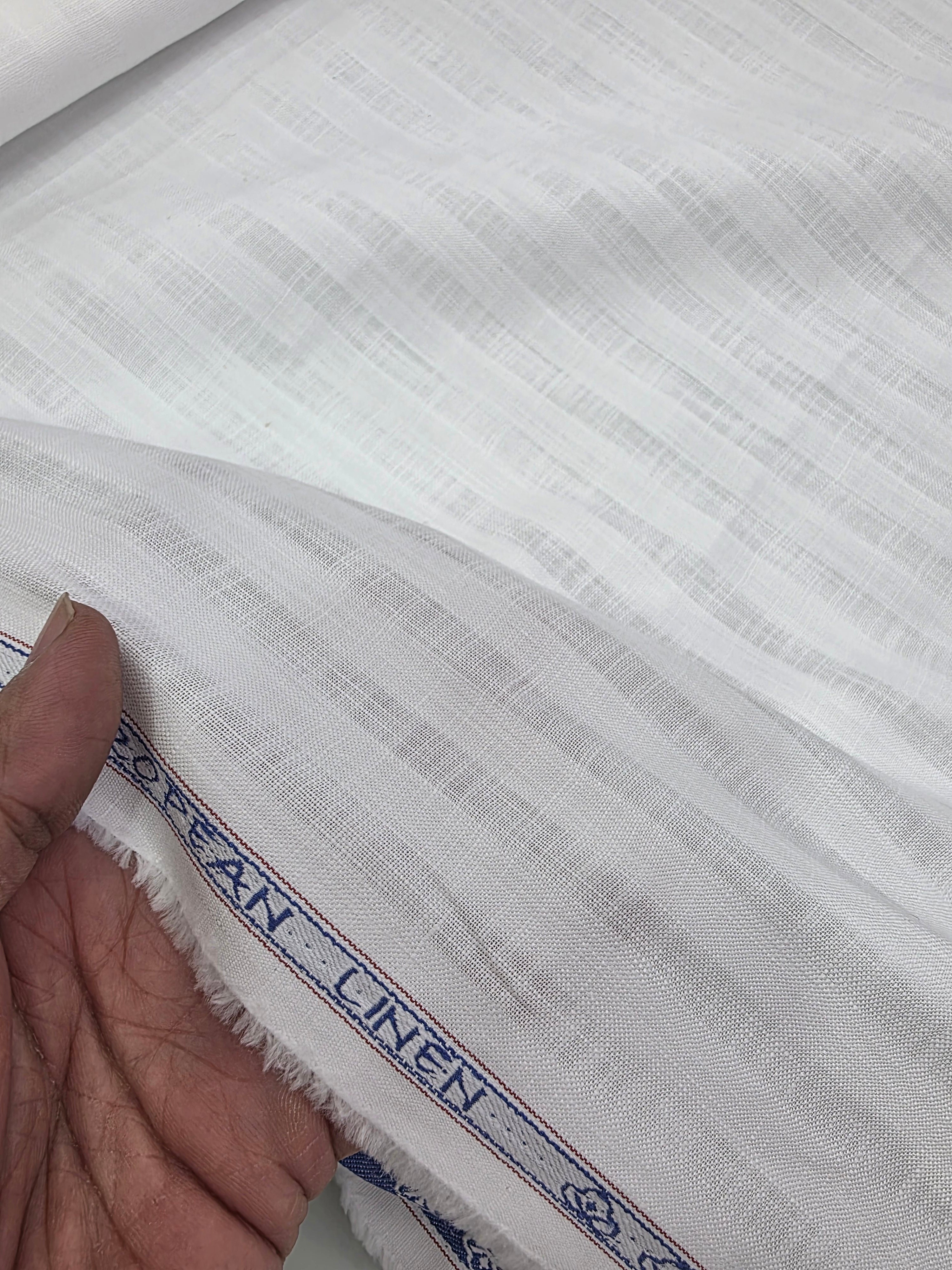 LYOCELL LINEN SUPER WHITE DOBBY DESIGN