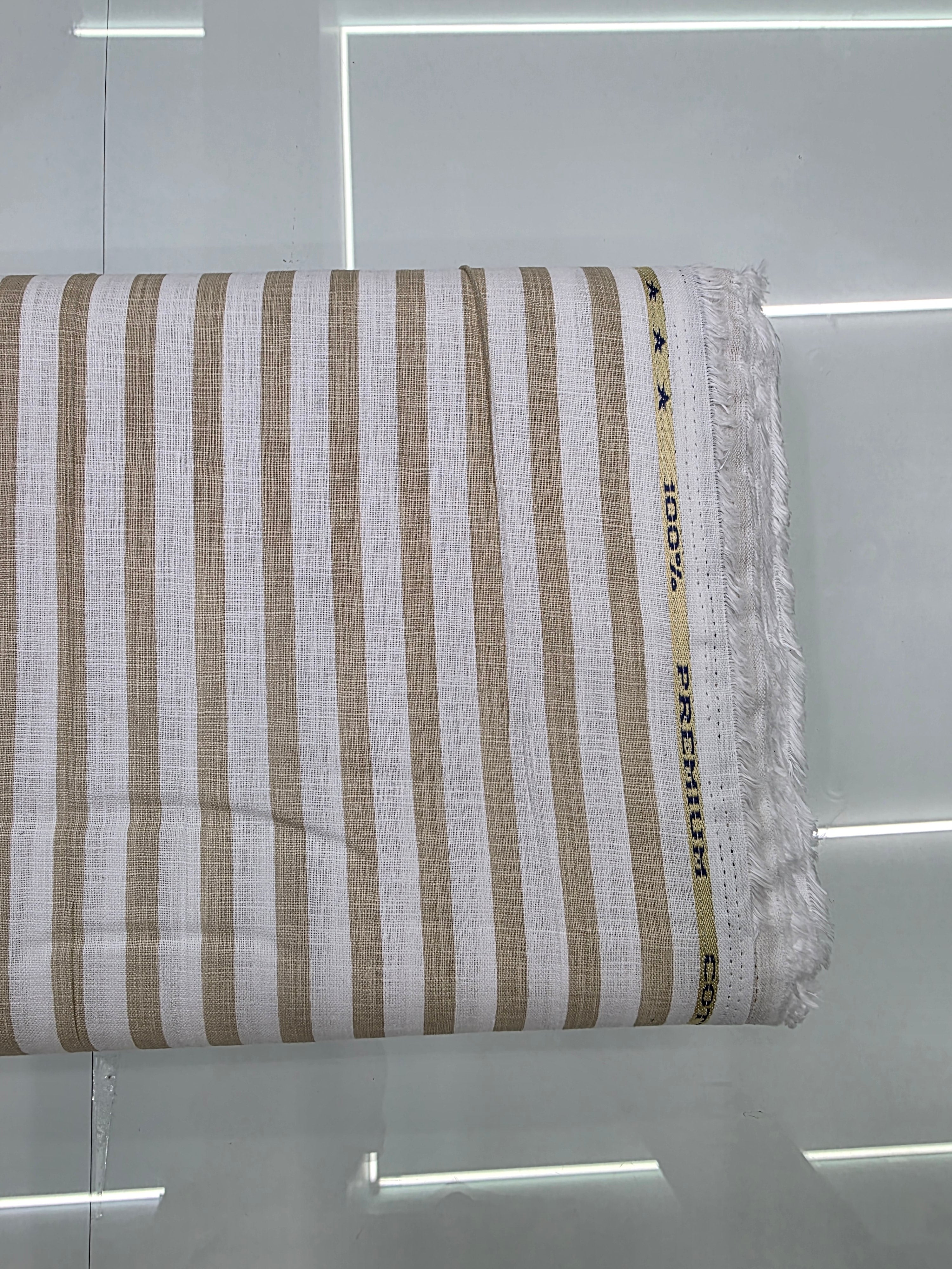 PURE COTTON 🌟 LINEN LOOK STRIPING