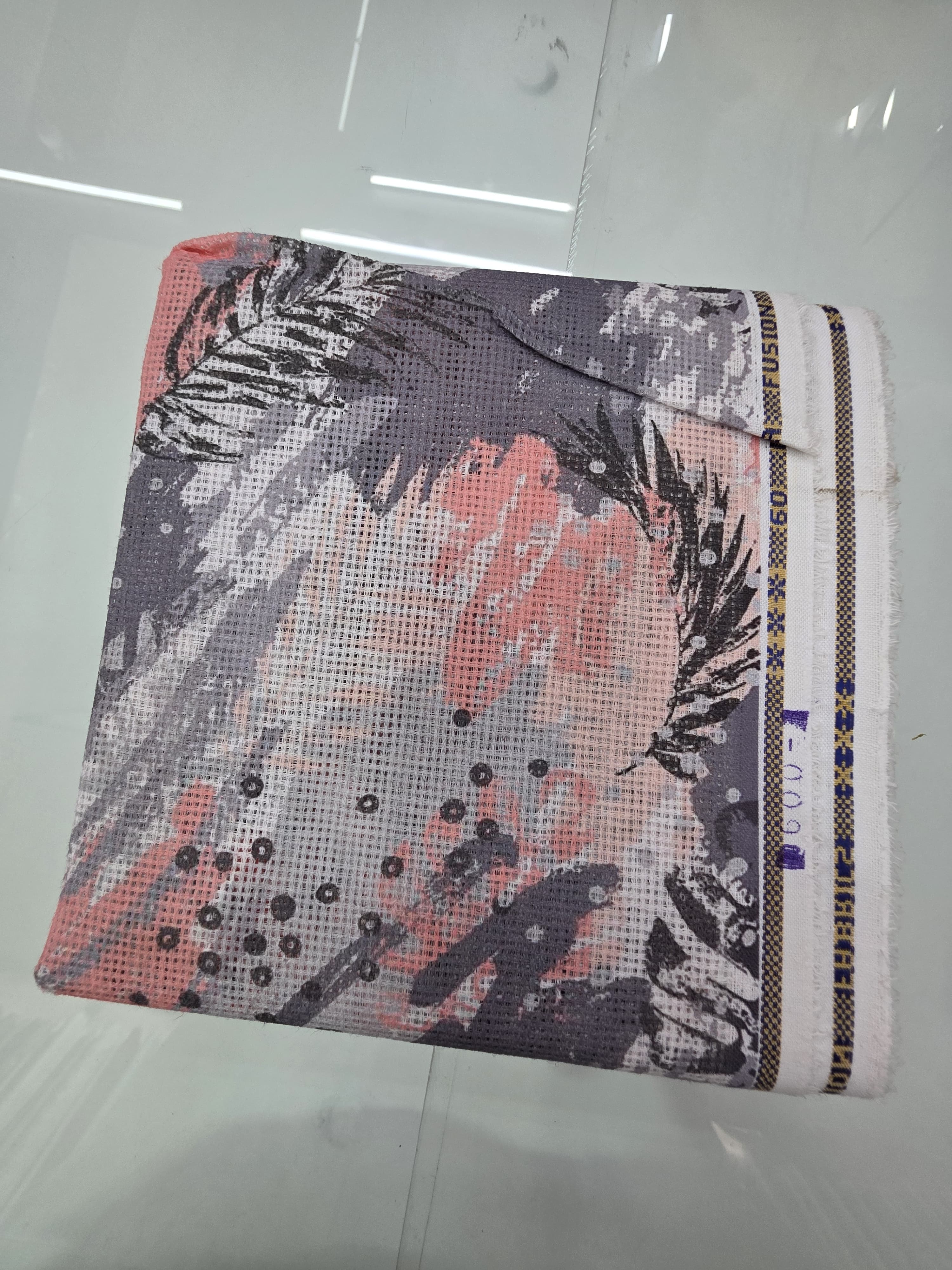 JUTE DIGITAL PRINT STIFF-FINISHED SHIRT PIECES