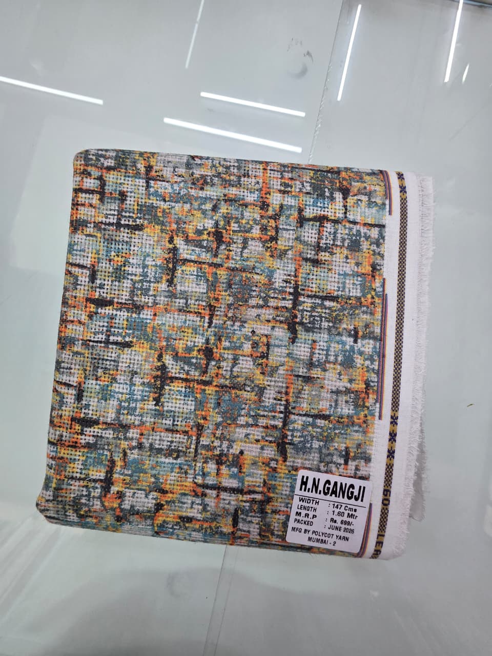 JUTE DIGITAL PRINT STIFF-FINISHED SHIRT PIECES