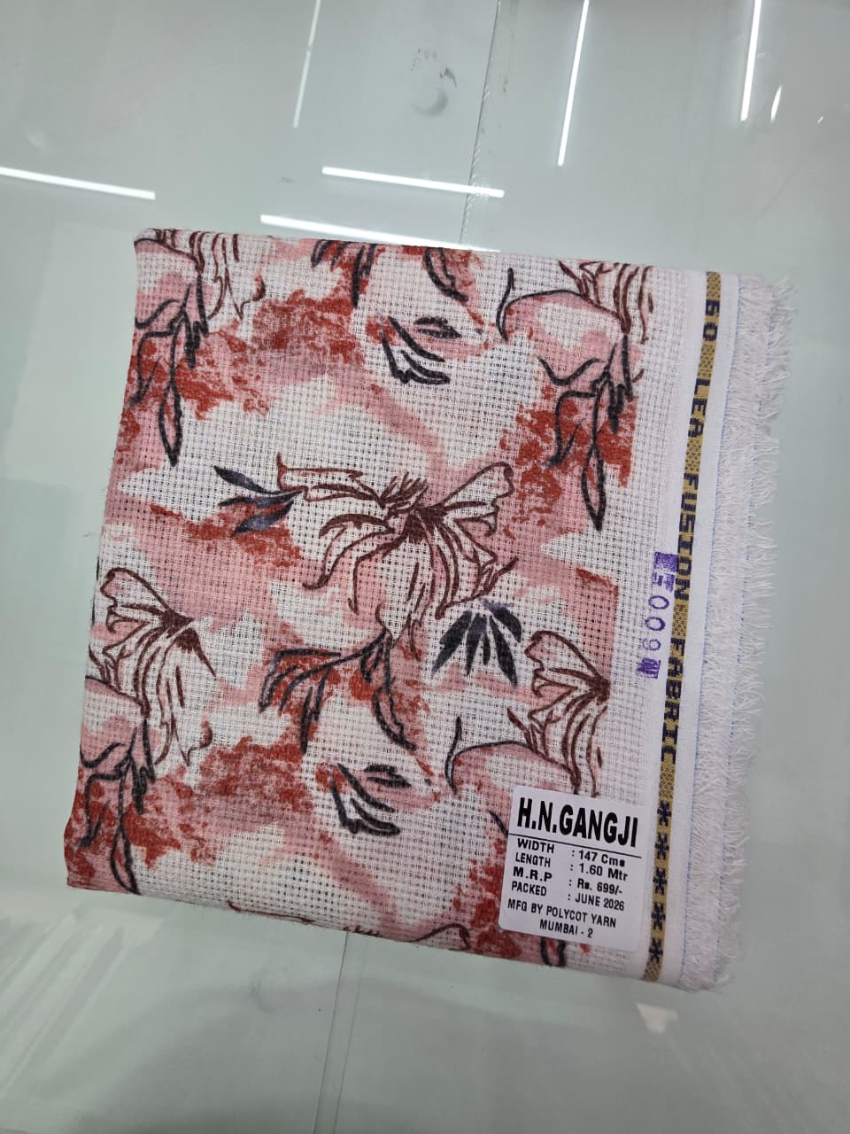 JUTE DIGITAL PRINT STIFF-FINISHED SHIRT PIECES