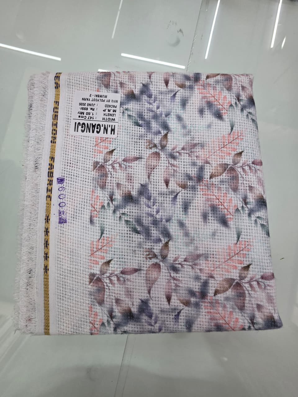 JUTE DIGITAL PRINT STIFF-FINISHED SHIRT PIECES