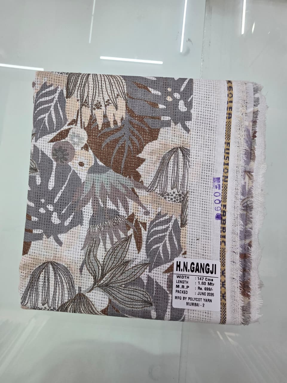 JUTE DIGITAL PRINT STIFF-FINISHED SHIRT PIECES