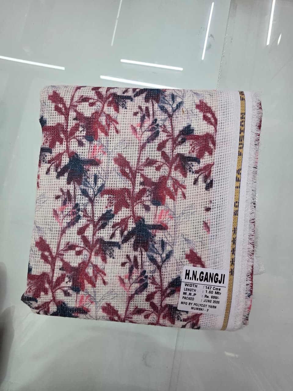 JUTE DIGITAL PRINT STIFF-FINISHED SHIRT PIECES