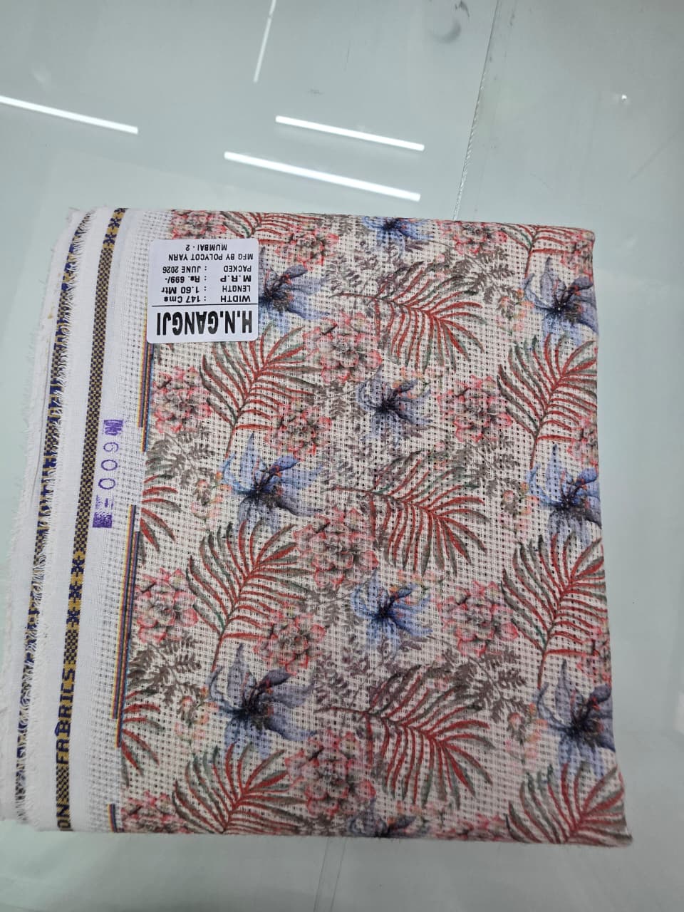 JUTE DIGITAL PRINT STIFF-FINISHED SHIRT PIECES