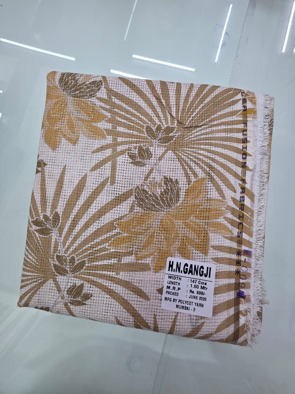 JUTE DIGITAL PRINT STIFF-FINISHED SHIRT PIECES